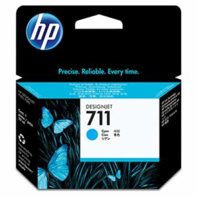 HP 711 Cyan DJ Ink Cart, 29 ml, CZ130A