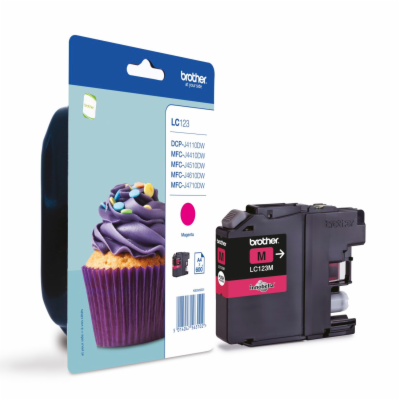 BROTHER INK LC-123M magenta cca 600