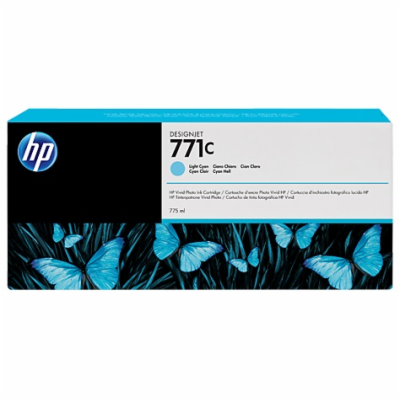 HP 771C Light Cyan DJ Ink Cart, 775 ml, B6Y12A