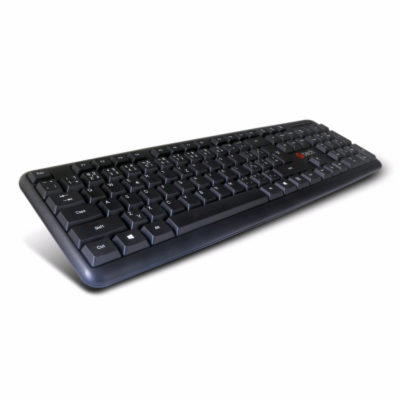 C-Tech KB-102-BL klávesnice PS/2, slim, black, CZ/SK