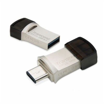 Transcend 64GB JetFlash 890, USB-C/USB 3.1 duální flash d...