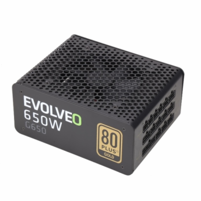 EVOLVEO G650 zdroj 650W, eff 90%, 80+ GOLD, aPFC, modulár...