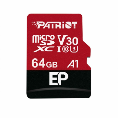 Patriot V30 A1/micro SDXC/64GB/UHS-I U3 / Class 10/+ Adaptér