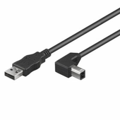 PREMIUMCORD Kabel USB 2.0 A-B propojovací 0.5m - zahnutý ...