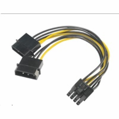 AKASA adaptér 4 pin Molex na 6+2pin PCIe, 15 cm