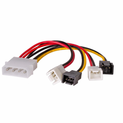 Akyga adaptér Molex/2 x 3-pin 12V/2 x 3-pin 5V/15cm