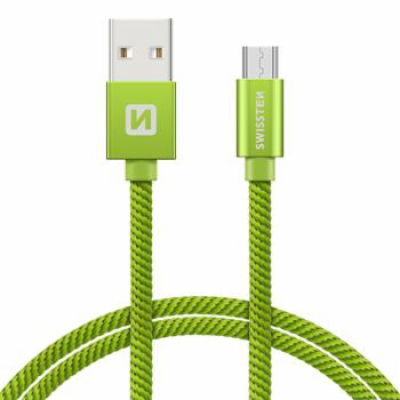 Swissten Datový Kabel Textile Usb / Micro Usb 1,2 M Zelený