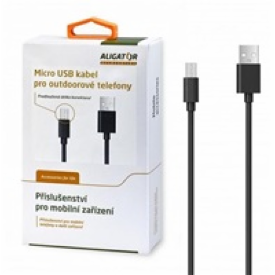 Aligator Datový kabel s prodlouženým microUSB konektorem,...