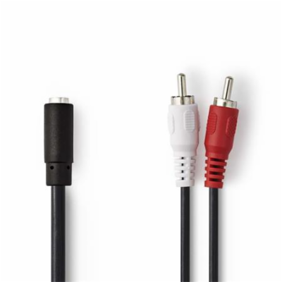 NEDIS stereofonní audio kabel/ 2x RCA zástrčka - 3,5mm zá...