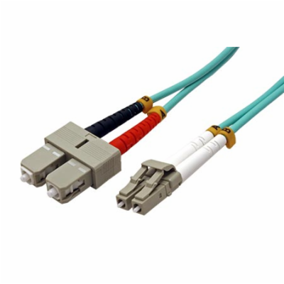 Optický patch cord Duplex LC-SC 50/125 0,25m MM OM4