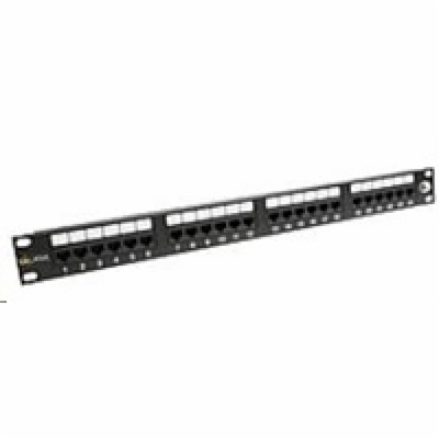 Solarix Patch panel 24 x RJ45 CAT6 UTP 350 MHz černý 1U S...