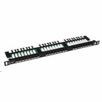 Solarix 19" Patch panel 24xRJ45 CAT5E UTP s vyvaz.lištou ...