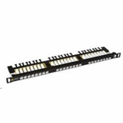 Solarix 19" Patch panel 24xRJ45 CAT6 UTP s vyvaz.lištou č...