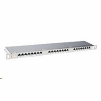 Solarix Patch panel 24xRJ45 CAT6 STP s vyvazovací lištou ...