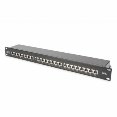 DIGITUS CAT 6A Patch Panel, stíněný, 1U, 24 portů, 8P8C, ...