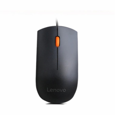 Lenovo 300/Kancelářská/Optická/1 600 DPI/Drátová USB/Černá