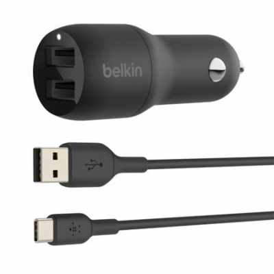 BELKIN CCE001bt1MBK Belkin 24W Duální USB-A nabíječka do ...