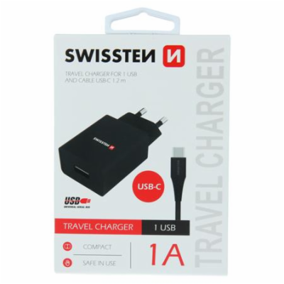 Swissten Síťový Adaptér Smart Ic 1X Usb 1A Power + Datový...