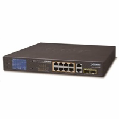 Planet GSD-1222VHP PoE switch, 8x PoE + 2x 1000Base-T + 2...