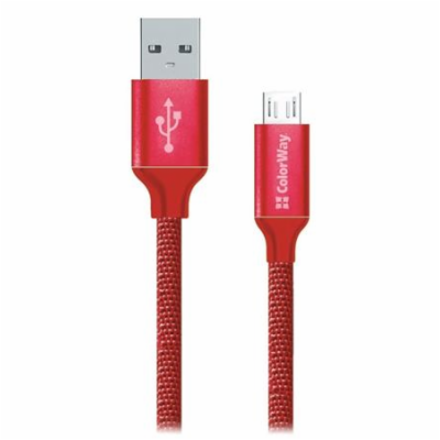 Colorway Datový Kabel Usb / Micro Usb/ 1m/ 2.1A/ Červený