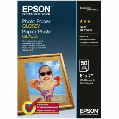 EPSON fotopapír C13S042545/ 13x18cm/ Lesklý/ 50ks