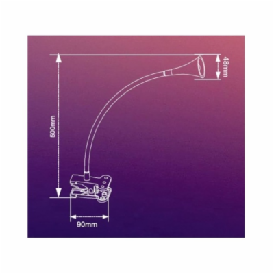 NILSEN LED stolní lampa HAPPY klips 2,5W, bílá  PX027