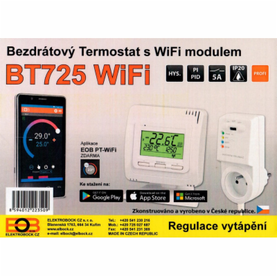 Elektrobock BT725 WiFi 6795 Bezdrátový termostat s WiFi m...