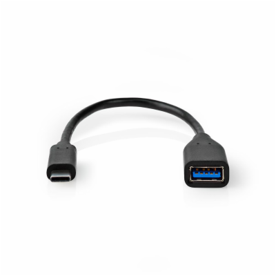 USB Adaptér Typ-C vidlice  / USB-A zásuvka 20cm černý CCG...