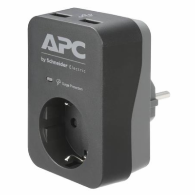 APC Essential SurgeArrest, 1 zásuvka, 2 USB nabíjecí kone...