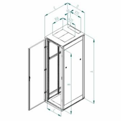 Triton RMA-22-A69-BAX-A1 Stojanový rozvaděč 22U (š)600x(h...