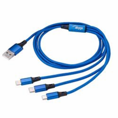 Akyga AK-USB-27 USB 2.0, niklovaný, 1,2m, modrý Akyga kab...