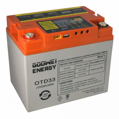 GOOWEI ENERGY OTD33 12V 33Ah - DEEP CYCLE (GEL) baterie 