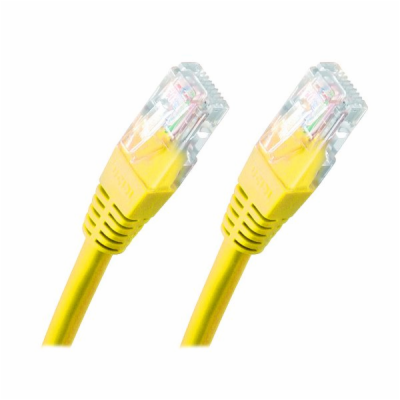 XtendLan patch kabel Cat5E, UTP - 0,25m, žlutý (prodej po...
