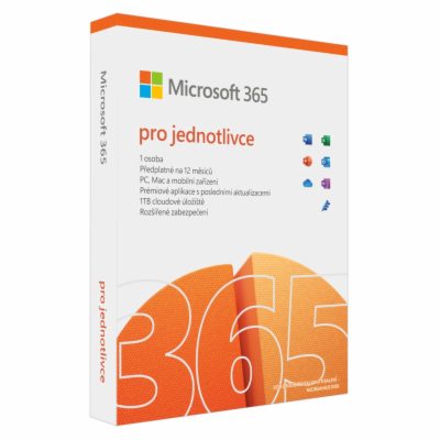 Microsoft 365 pro jednotlivce 1 rok CZ krabicová verze QQ...