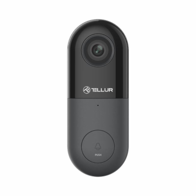 Tellur WiFi Smart Video DoorBell , 1080P, PIR, Wired, Black