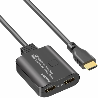 PremiumCord HDMI 2.0 Switch 4K@60Hz, 4:4:4 obousměrný 2-1...