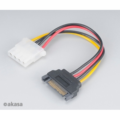 AKASA kabel  SATA redukce napájení na 4pin Molex, 15cm, 2...