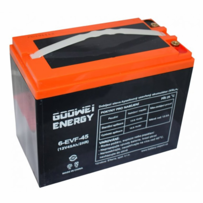 GOOWEI ENERGY 6-EVF-45 45Ah 12V trakční záložní akumulátor 