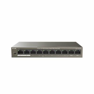 Tenda TEF1110P-8-63W - PoE AT Switch 63Watt, 10xRJ45 Swit...