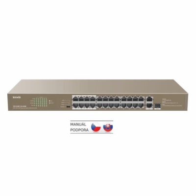 Tenda TEF1126P-24-410W PoE AF / AT switch - 24x PoE 100 M...