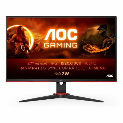 AOC LCD herní 27G2SPAE 27" IPS/1920x1080@165Hz/1ms/250cd/...