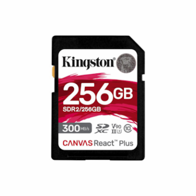 Kingston SDXC karta 256GB Canvas React Plus SDXC UHS-II 3...