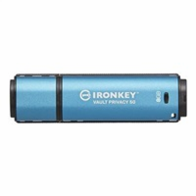 Kingston Ironkey Vault Privacy 50/8GB/USB 3.2/USB-A/Modrá