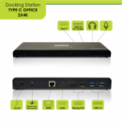 PORT CONNECT Dokovací stanice 11v1,  3x 4K USB-C + USB 3.0