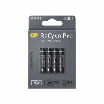 Nabíjecí baterie GP ReCyko Pro Professional AAA (HR03), 4 ks