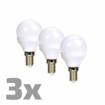 ECOLUX LED žárovka Ecolux 3-pack , miniglobe, 6W, E14, 30...