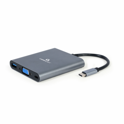 Gembird USB-C 6v1 multiport USB 3.1 + HDMI + VGA + PD + č...