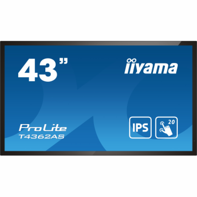 43" iiyama T4362AS-B1:IPS,4K UHD,Android,24/7