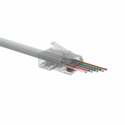 Univerzální EASY konektor RJ45 CAT6 UTP 8p8c na drát i li...