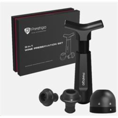 Prestigio - SET PRO UCHOVÁNÍ NEDOPITÝCH LÁHVÍ VÍNA